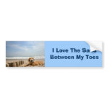Golden Retriever Bumper Sticker Sandcastles