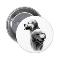 Golden Retriever Charcoal 2 - Button buttons