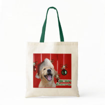 Golden Retriever Christmas Cards Gifts Canvas Bags
