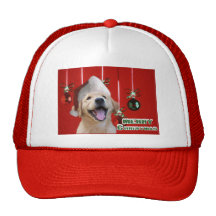 Golden Retriever Christmas Cards Gifts Trucker Hats