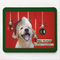 Golden Retriever Christmas Cards Gifts Mouse Pads