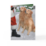 Golden Retriever Christmas Gifts Card