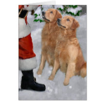 Golden Retriever Christmas Gifts Card