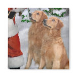 Golden Retriever Christmas Gifts Refrigerator Magnets
