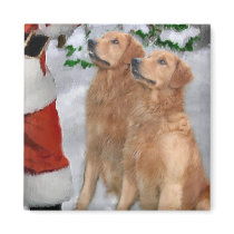 Golden Retriever Christmas Gifts Refrigerator Magnets