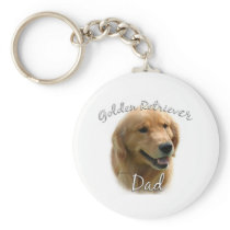 Golden Retriever Dad 2 Key Chain