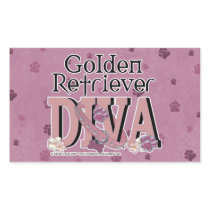 Golden Retriever DIVA Rectangular Sticker