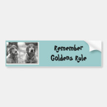 Golden Retriever Goldens Rule Bumper Sticker