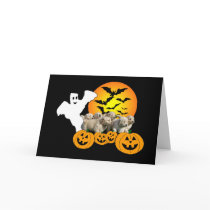 Golden Retriever Halloween Puppies Greeting Card