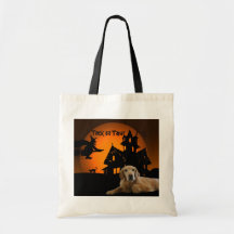 Golden Retriever Halloween Tote Bag
