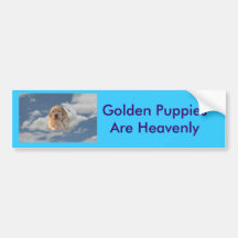 Golden Retriever Heavenly Puppy Bumper Sticker