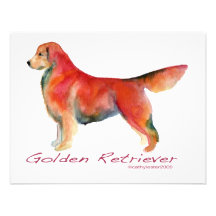 Golden Retriever in living colour Invite
