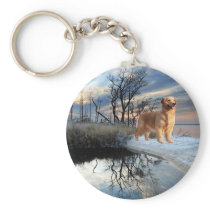 Golden Retriever Keychain