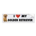 Golden Retriever Love Sticker