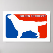 Golden Retriever Major League Dog Print