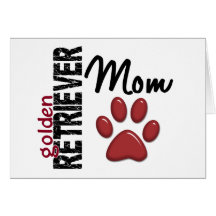 Golden Retriever Mom 2 Greeting Card