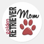 Golden Retriever Mom 2 Round Stickers