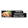Golden Retriever Mom & Dad Bumper Sticker