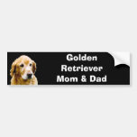 Golden Retriever Mom & Dad Bumper Sticker