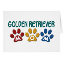 GOLDEN RETRIEVER Mom Paw Print 1 Greeting Card