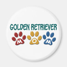 GOLDEN RETRIEVER Mom Paw Print 1 Refrigerator Magnets