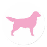 Golden Retriever (pink) Sticker