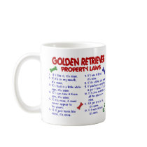 Golden Retriever Property Laws 2 Coffee Mugs