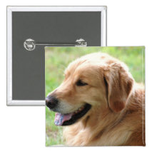 Golden Retriever Pup Pin