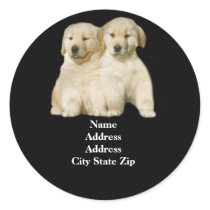 Golden Retriever Puppy Address Label