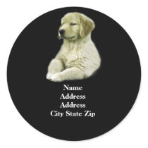 Golden Retriever Puppy Address Label