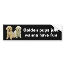 Golden Retriever Puppy Bumper Sticker