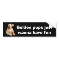 Golden Retriever Puppy Bumper Sticker