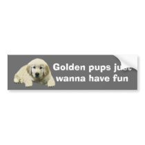 Golden Retriever Puppy Bumper Sticker