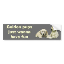Golden Retriever Puppy Bumper Sticker