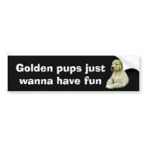 Golden Retriever Puppy Bumper Sticker