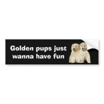 Golden Retriever Puppy Bumper Sticker