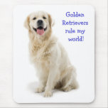 Golden Retriever Puppy Rule My World  Mousepad