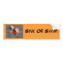 Golden Retriever Puppy SINK OR SWIM Bumper Sticker