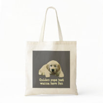 Golden Retriever Puppy Tote Bag