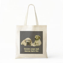 Golden Retriever Puppy Tote Bag