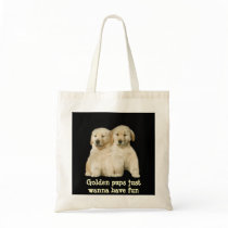 Golden Retriever Puppy Tote Bag