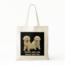 Golden Retriever Puppy Tote Bag