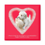 Golden Retriever Puppy Valentine Gifts Magnets