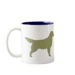 Golden Retriever (sage green) Mugs