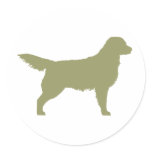 Golden Retriever (sage green) Sticker