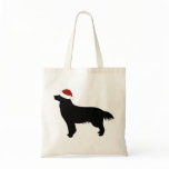 Golden Retriever Santa Hat Canvas Bag