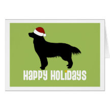 Golden Retriever Santa Hat Greeting Card