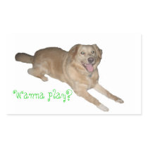 Golden Retriever Rectangular Sticker