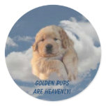 Golden Retriever Sticker Heavenly Puppy