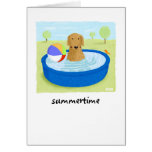 Golden Retriever "Summertime" Greeting Cards